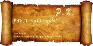 Pál Kalliopé névjegykártya